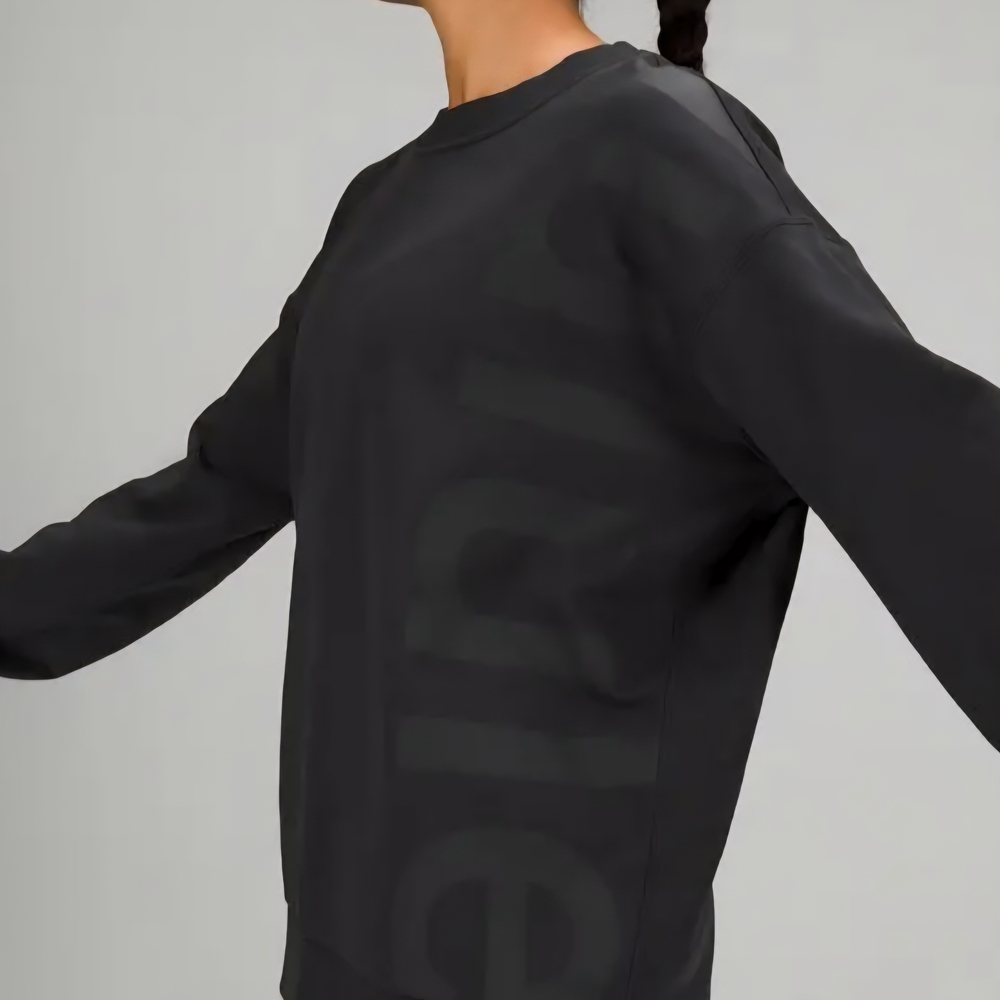 Lululemon Black graphic Crewneck Sweatshirt Size 4/6
